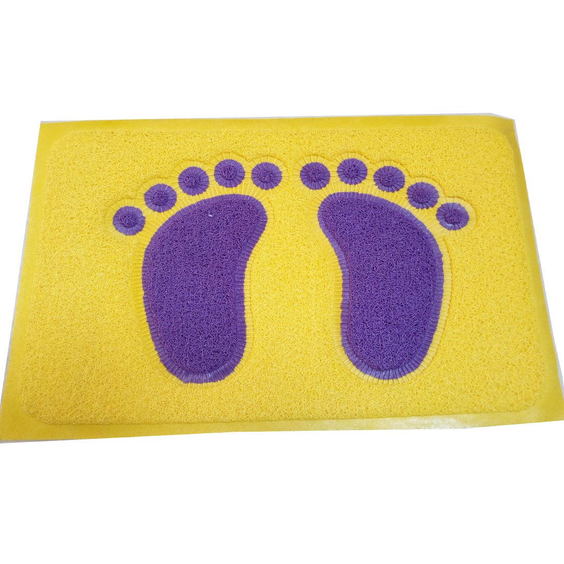 Dehati Store Yellow Multicolor PVC Rubbar Door Mat Floor Mat Set of 1 Pc (24 x 16 in)