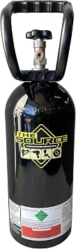 10 lb Co2 Carbon Dioxide Cylinder with Protective Carry Handle, Black Powder Coated Finish