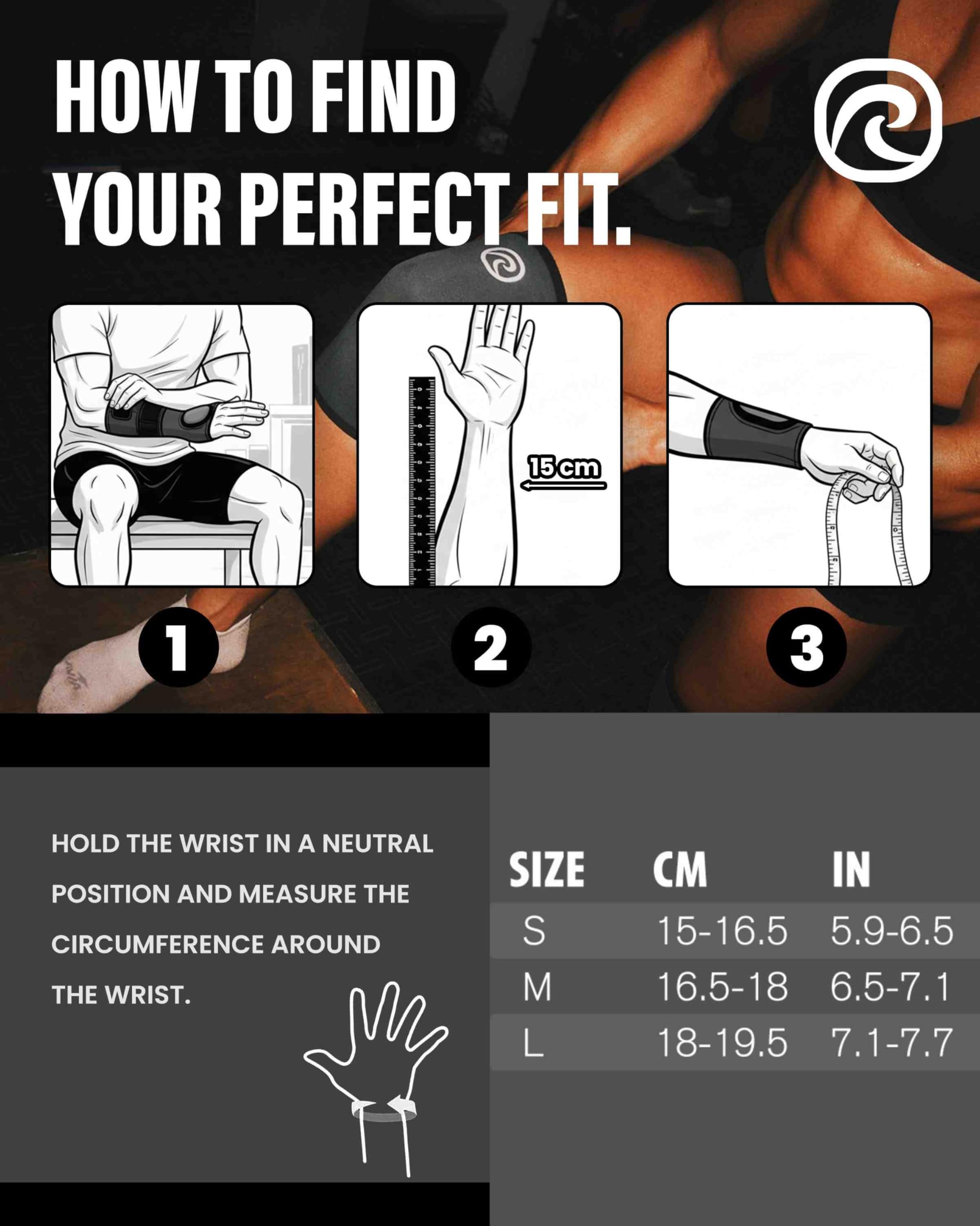 Rehband RX Wrist Support Power Max stabilizator nadgarstka 5 mm, neoprenowy Wrist Wrap do fitnessu, treningu si³owego i cross treningu, 1 para