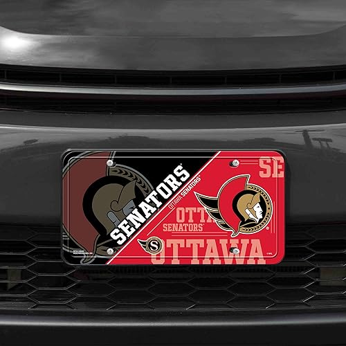 Vista 46 de Rico Industries NHL Hockey Split Metal Auto Tag 6" x 12" - Great for Truck/Car/SUV