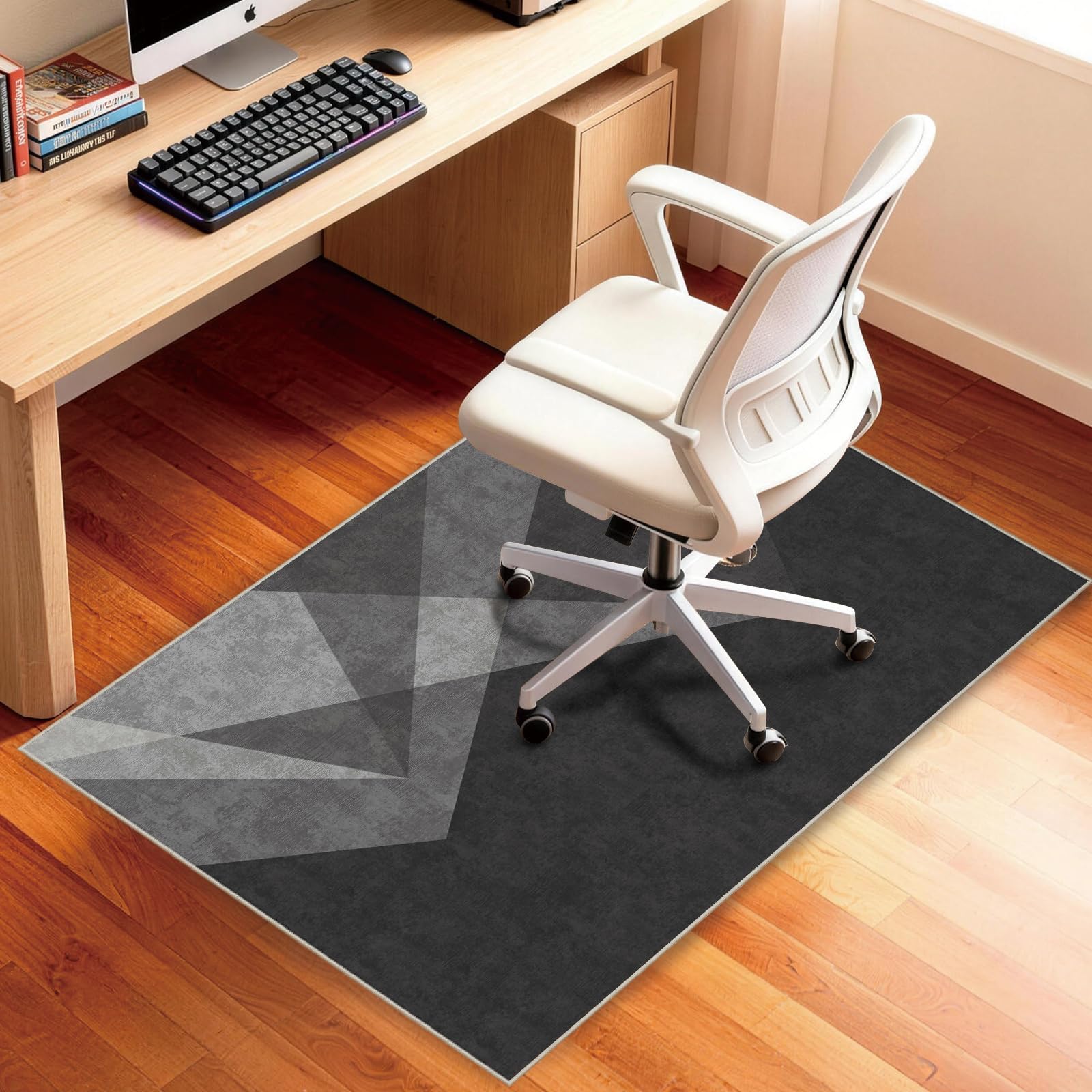 Chair Mat for Hardwood Floor Tile Floor 48 36 Floor Mat for Office Chair Office Computer Gaming Rolling — view 2