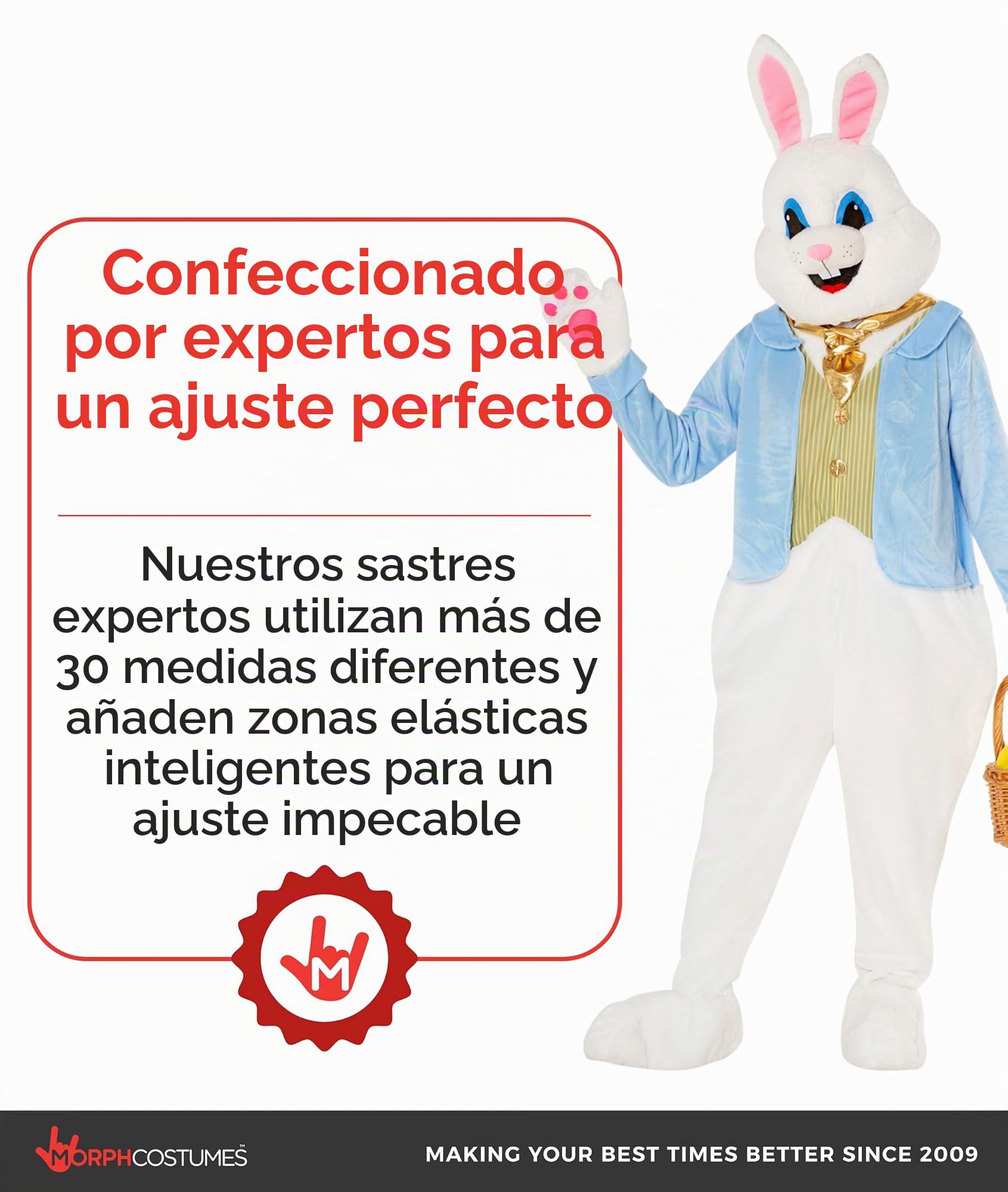Morph Disfraz Conejo Adulto, Traje Conejo De Pascua, Disfraces Conejos, Easter Bunny Costume, Disfraz Carnaval Adulto Hombre Mujer