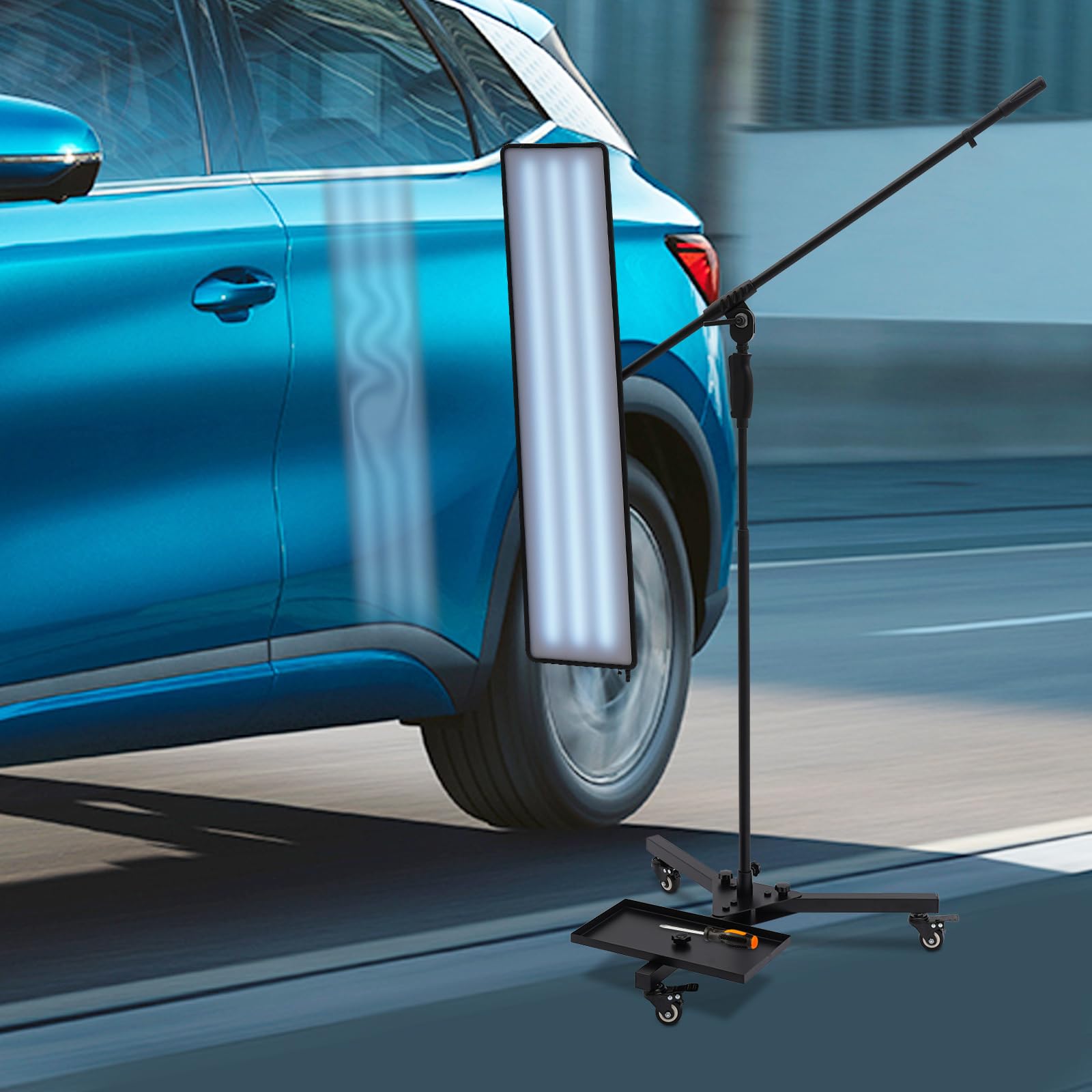 Kit di riparazione ammaccature per auto, con lampada a LED, funzionamento a batteria | Per officine, strutture di carrozzeria, riparazioni mobili, concessionari di auto, centri estetici e garage privati