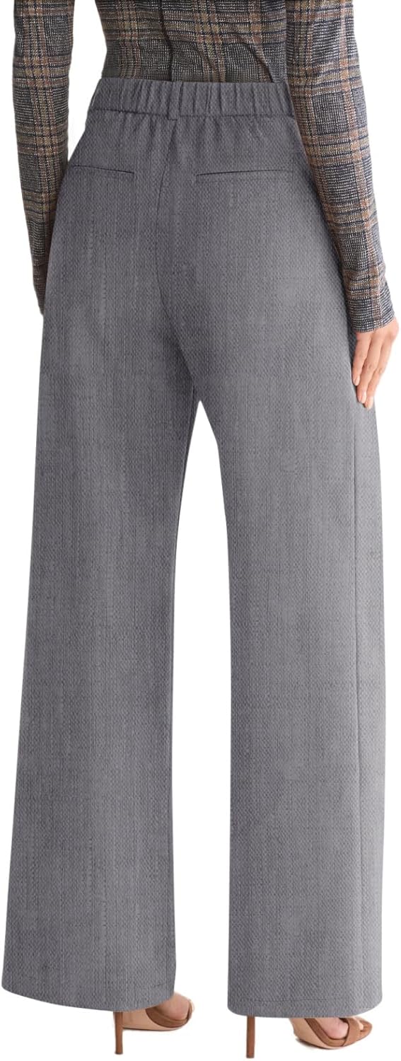 NIMIN Wide Leg Dress Pants for Women High Waisted Work Trousers Business Casual Palazzo Slacks 2025 with Pockets - Image 4