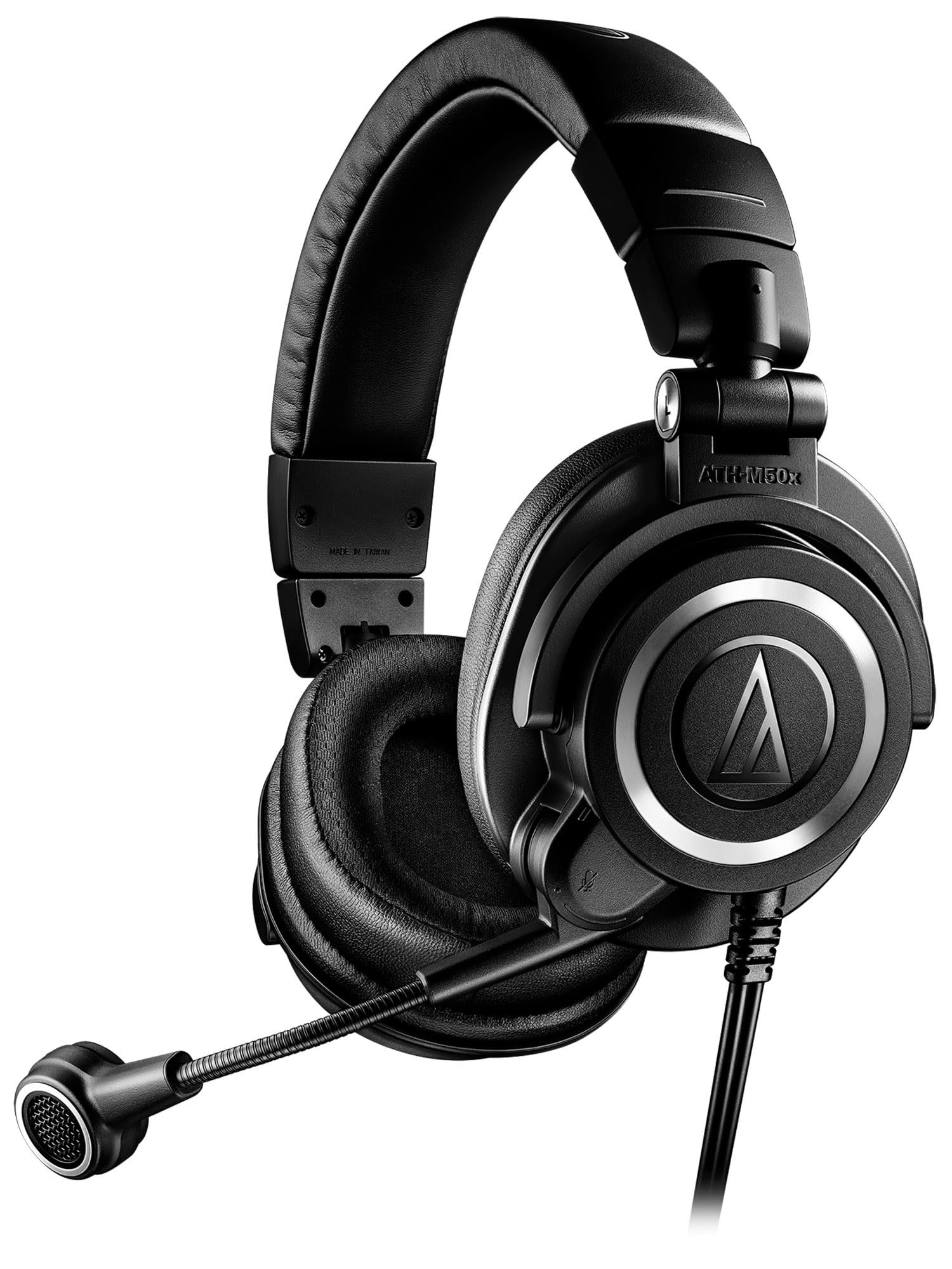 Audio-Technica ATH-M50XSTS StreamSet Streaming Headset - Black Bundle with Case, Stand, XLR Cable, and Austin Bazaar Polishing Cloth