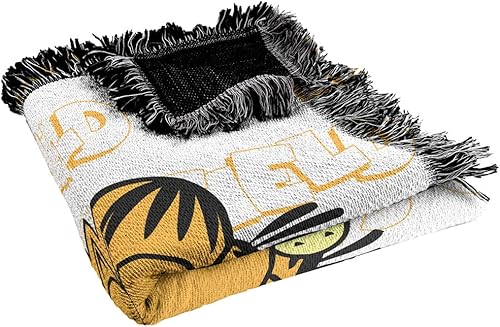 Miniatura 5 de LOGOVISION Garfield - Manta tejida de mezcla de algodón con flecos de 50 x 60 pulgadas