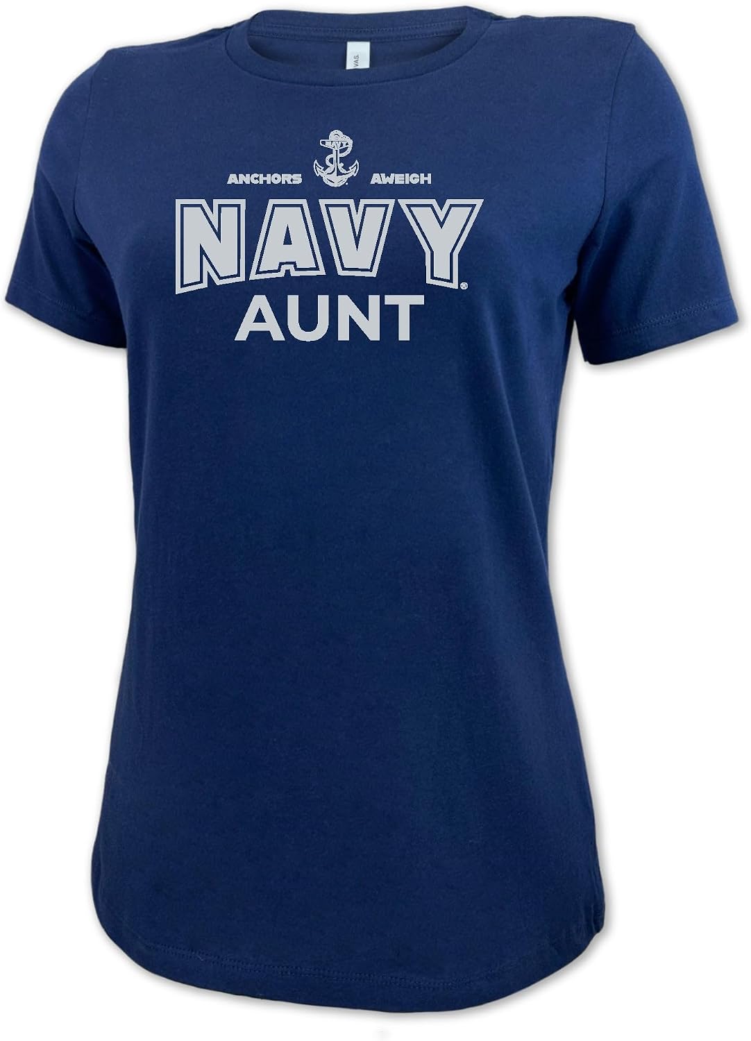 Armed Forces Gear US Navy Aunt Ladies T-Shirt (Navy, LG)