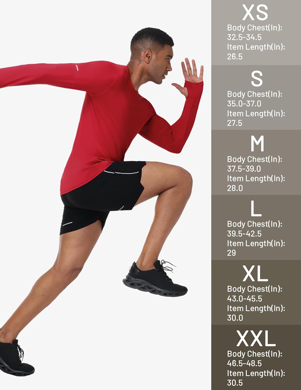 MIER Long Sleeve T Shirts for Men Quick Dry UPF 50+ UV Sun Protection Tee Shirt for Athletic Running Workout Gym Fishing - Image 6