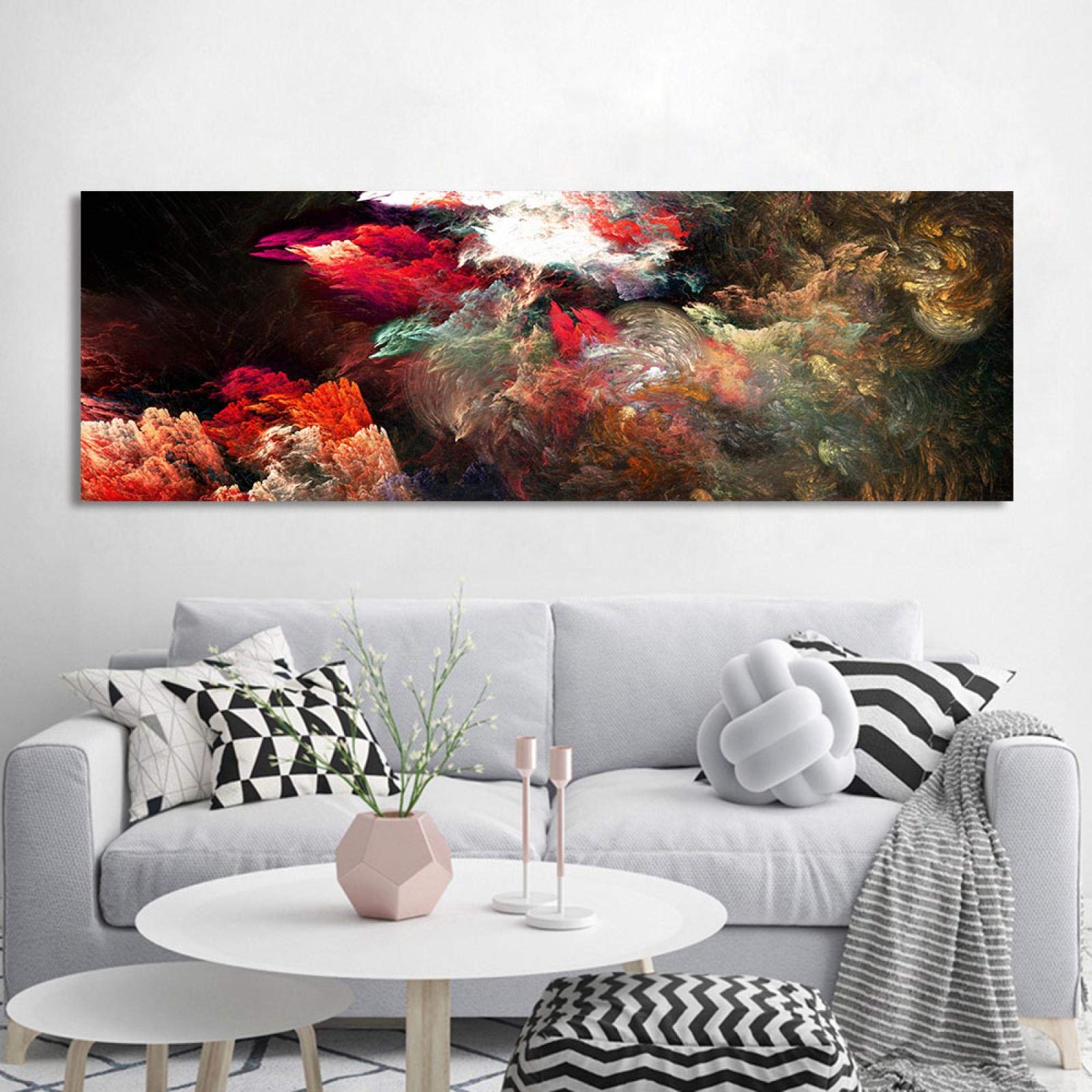 非常にモダンな絵画だと思います。 Amazon.co.jp: ブラックカラークラウド抽象絵画ThinkWall