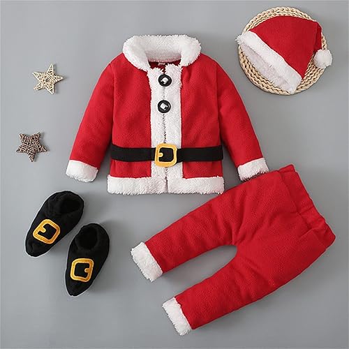 Miniatura 3 de WAJMUYUCH Conjunto de ropa de Navidad para bebé niño y niña con sombrero, ropa de Navidad, ropa de Navidad, trajes de Santa Claus