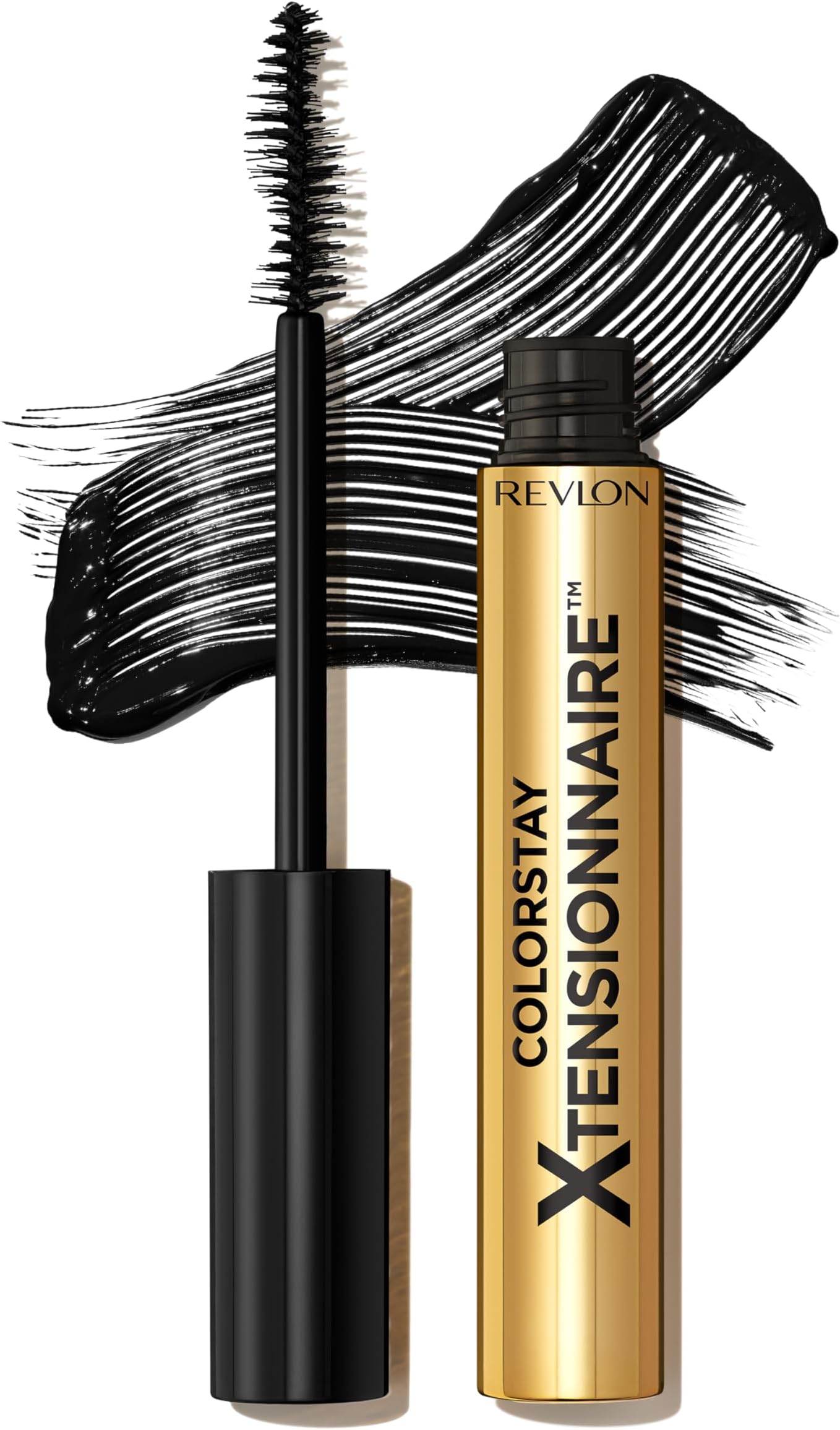 ColorStay Xtensionnaire Lengthening Lash Serum and Mascara In One, Tapered Brush for 2X Longer Looking Eyelashes, Infused with Pro Vitamin B5, Smudge-Proof, 201 Blackest Black
