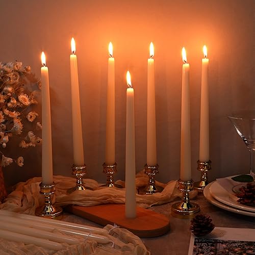 Miniatura 5 de 48 velas cónicas sin goteo de 10 pulgadas, sin humo, sin perfume, cera de parafina de larga duración con mechas de algodón, velas para decoración de