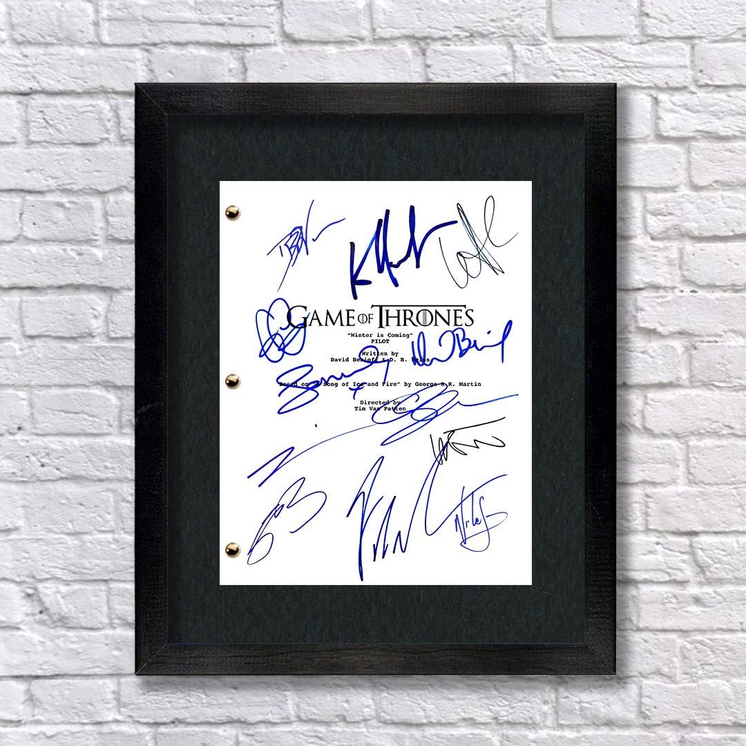 Game of Thrones Cast Autographed Signed Reprint 8.5x11 Script UNFRAMED - Pilot Script Kit Harington Emilia Clarke Maisie Williams Sophie Turner Peter Dinklage Lena Headey George RR Martin