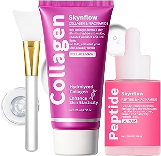 Máscara facial de colágeno + suero PDRN de pé...