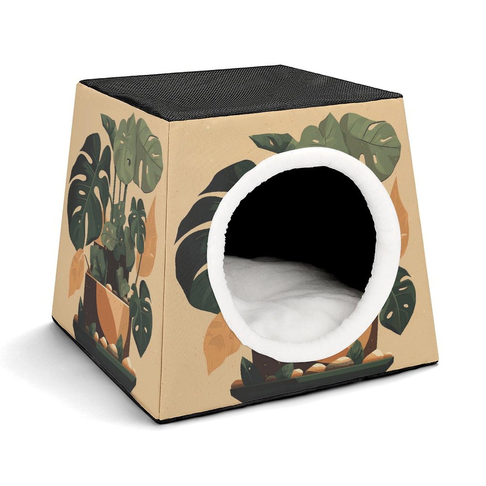 Maison pour chats d'intérieur douillette pour des siestes au chaud