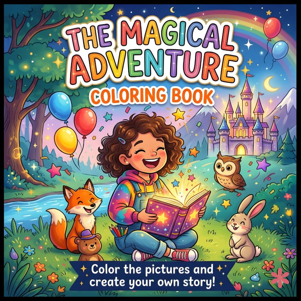 The Magical Adventure Coloring Book: Color the pictures and create your own story!