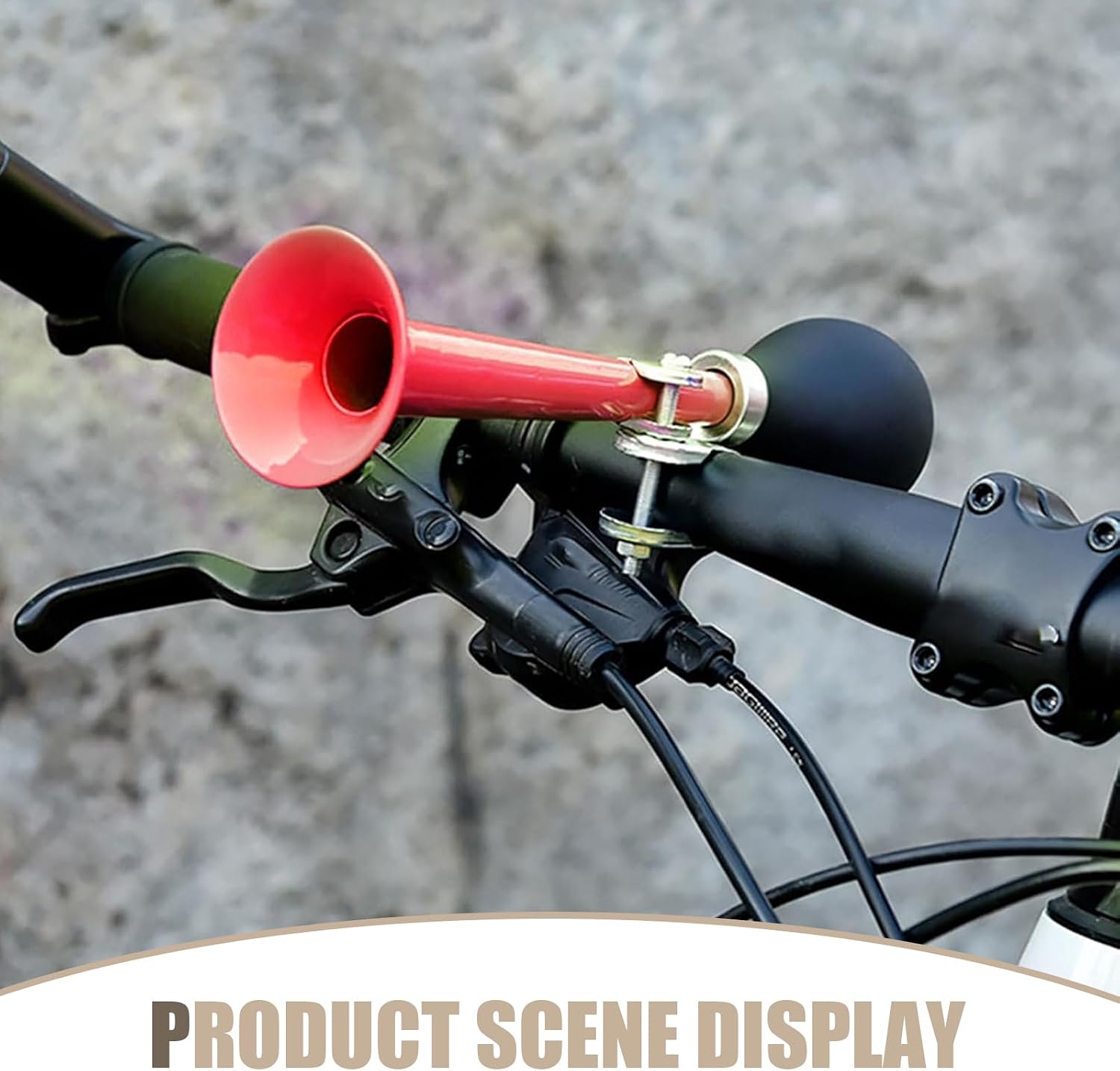 Bike Horn, 7.87" Classic Horn Metal Squeeze Clown Horn, Loud High Volume Bicycle Horn for Adults, Fits Bicycles, Motorcycles, ATV (Red)