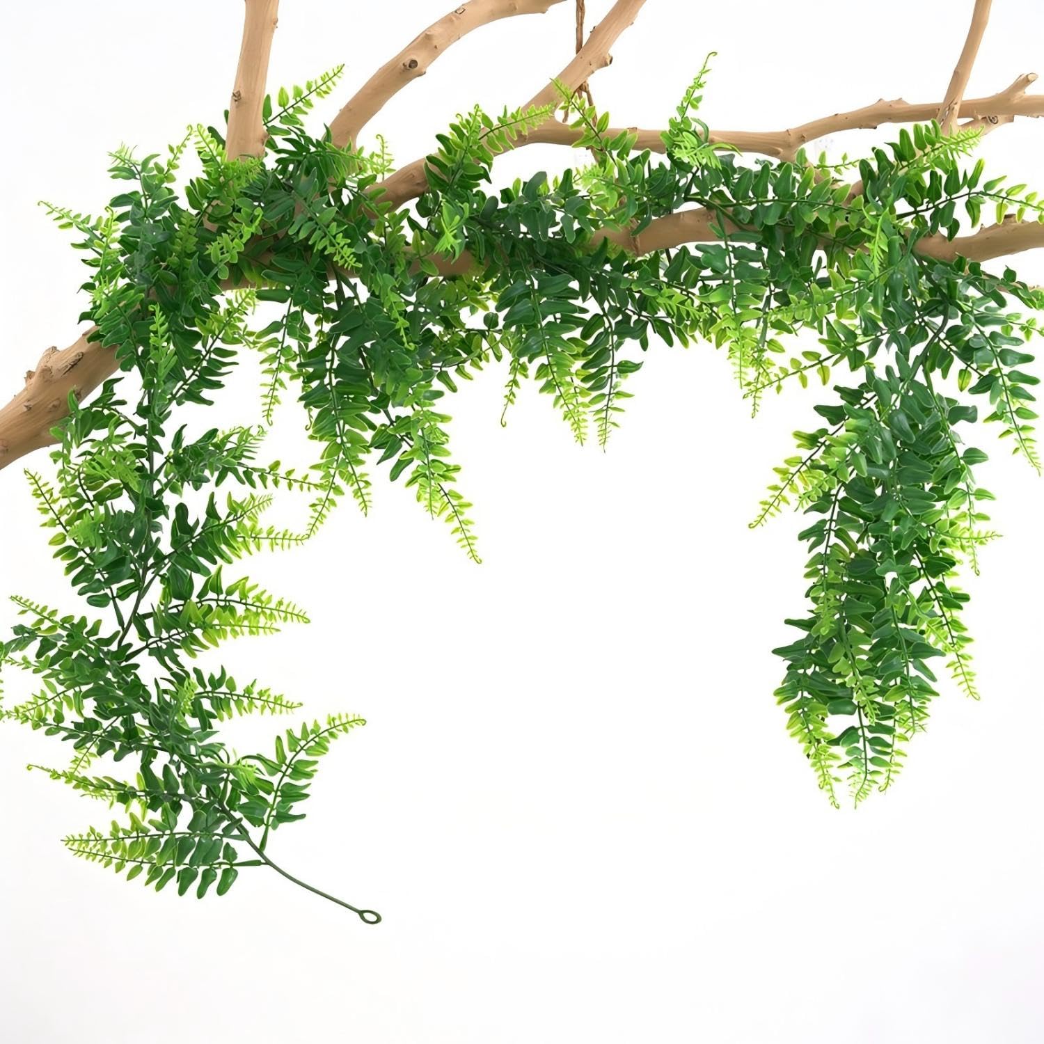 GBESTWOOW Fern Garland, Artificial Vine Fake Greenery Wedding Arch Swag Backdrop Doorways Table Runner Ivy Indoor Outdoor