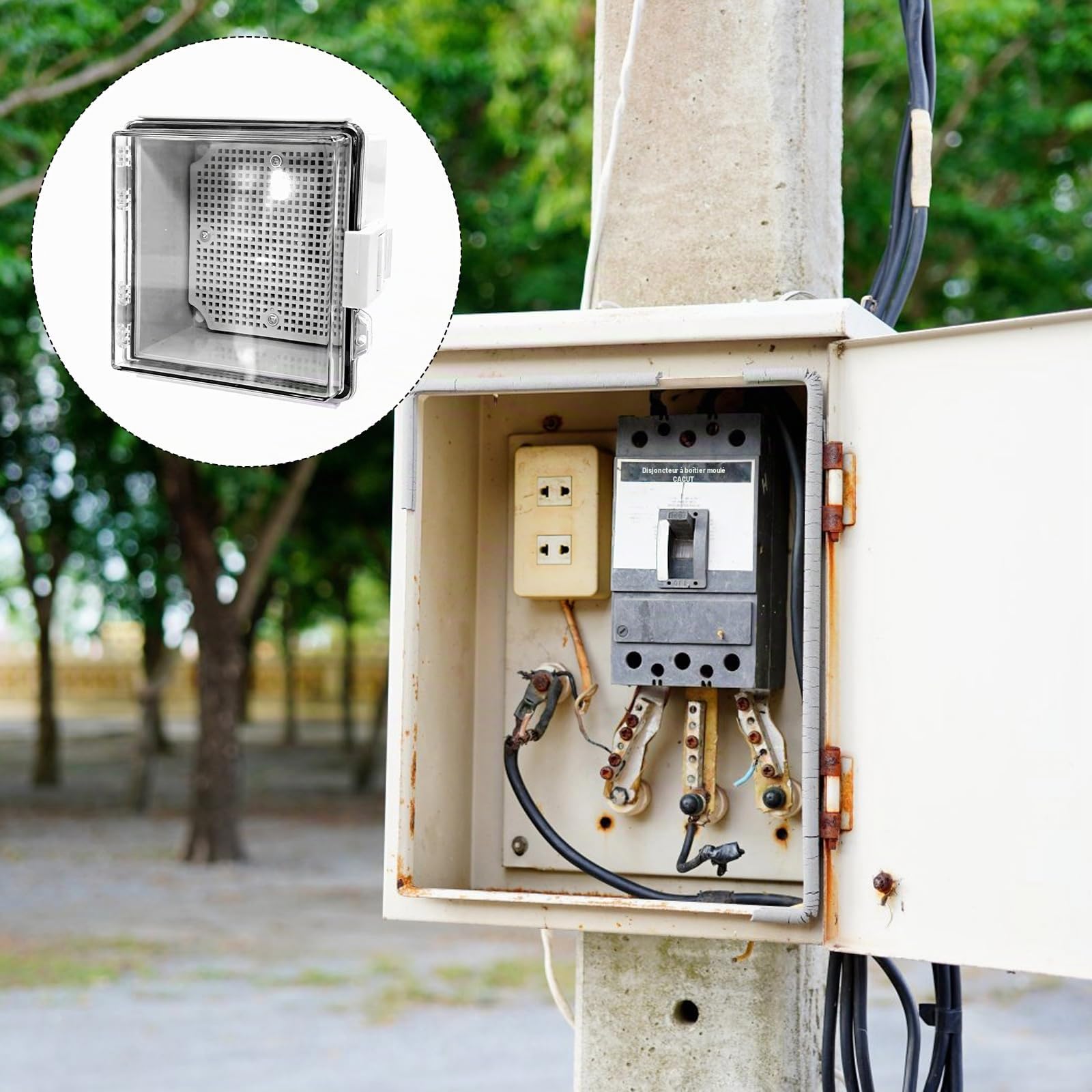 Boîte de Dérivation Étanche,Boîte de Distribution 15 x 15 x 9 cm,Boîte Dérivation Etanche,Boîtier de Projet Etanche Electrique Exterieur,pour les Équipements Électriques Intérieure et Extérieure