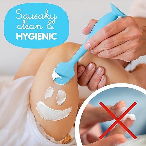 Miniatura 3 de Mini BabyBum - Brocha de crema para rozaduras Aplicador de crema para rozaduras hecho de silicona suave Azul y gris