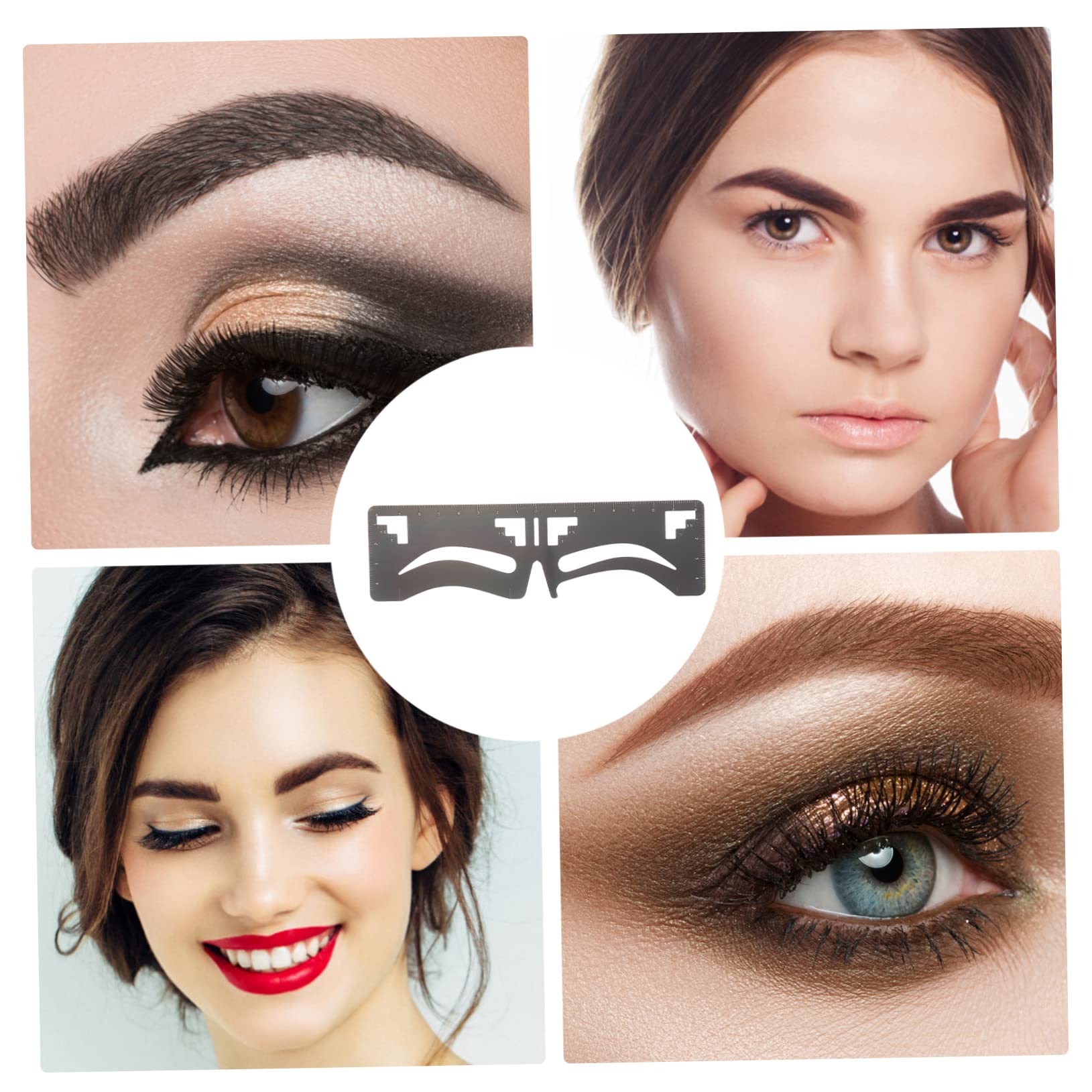 Beavorty 4 Set Di Forniture Per Il Trucco Delle Sopracciglia Di Modellazione Delle Sopracciglia Set Di Righelli Sopracciglia Simmetriche Facili Da Usare Per Donne E Ragazze 2 Pezzi*4