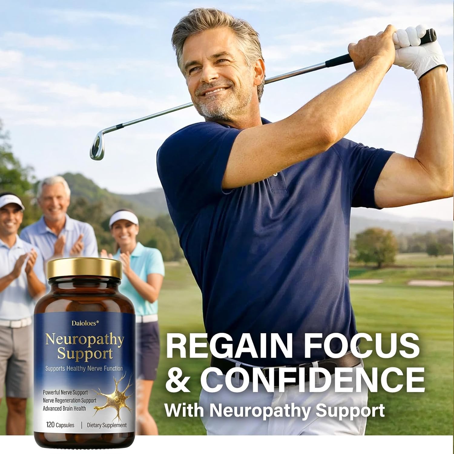 Neuropathy Supplements | Premium Nerve Support for Nerve Health, Regeneration, Cognitive | R-Alpha Lipoic Acid Vitamin B1, B6, B12, Magnesium | 120 Vegan Capsules, 40 Day Supply - Image 5