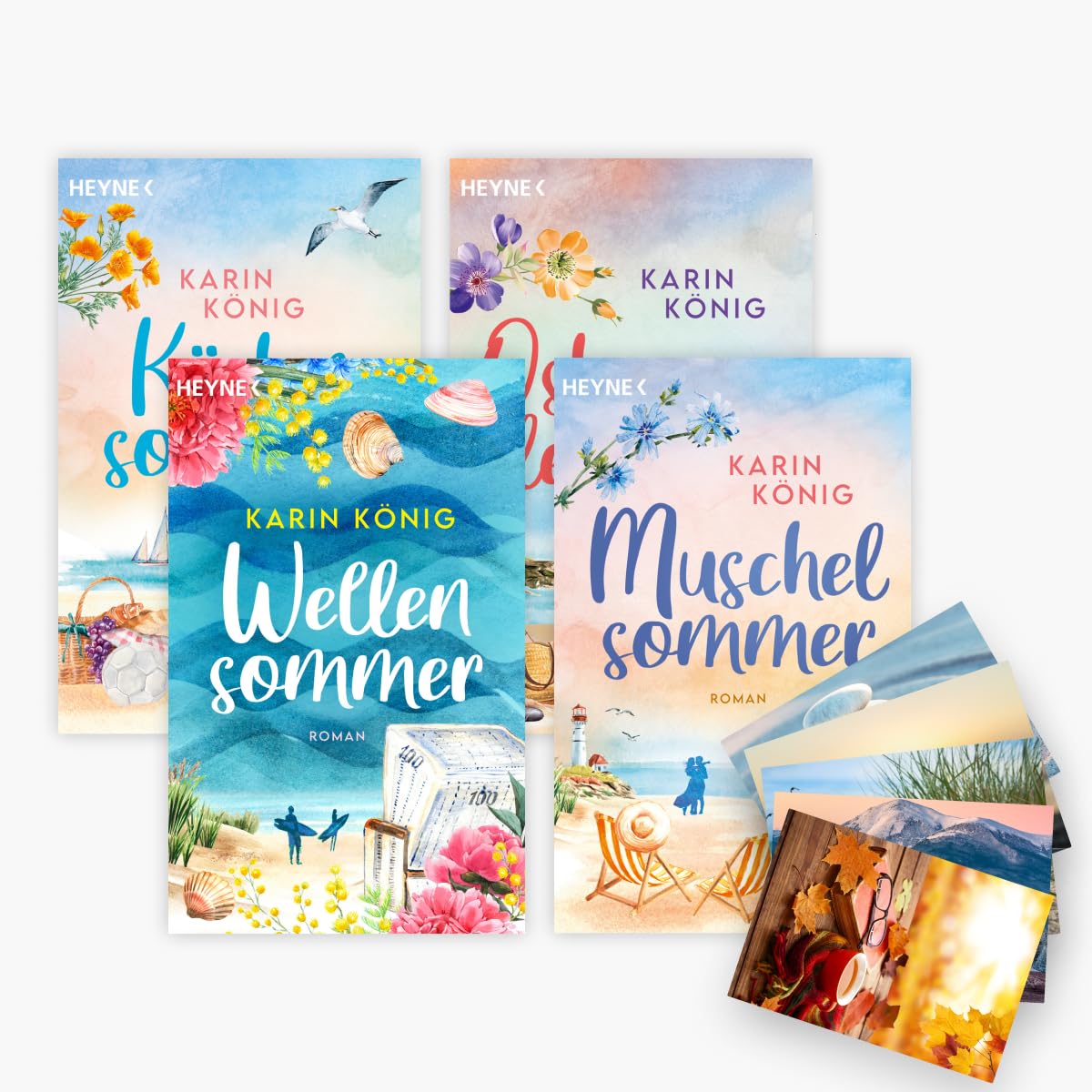 Das Ostsee Wohlfühlromane-Set 4 Bücher + 1 exklusives Postkartenset