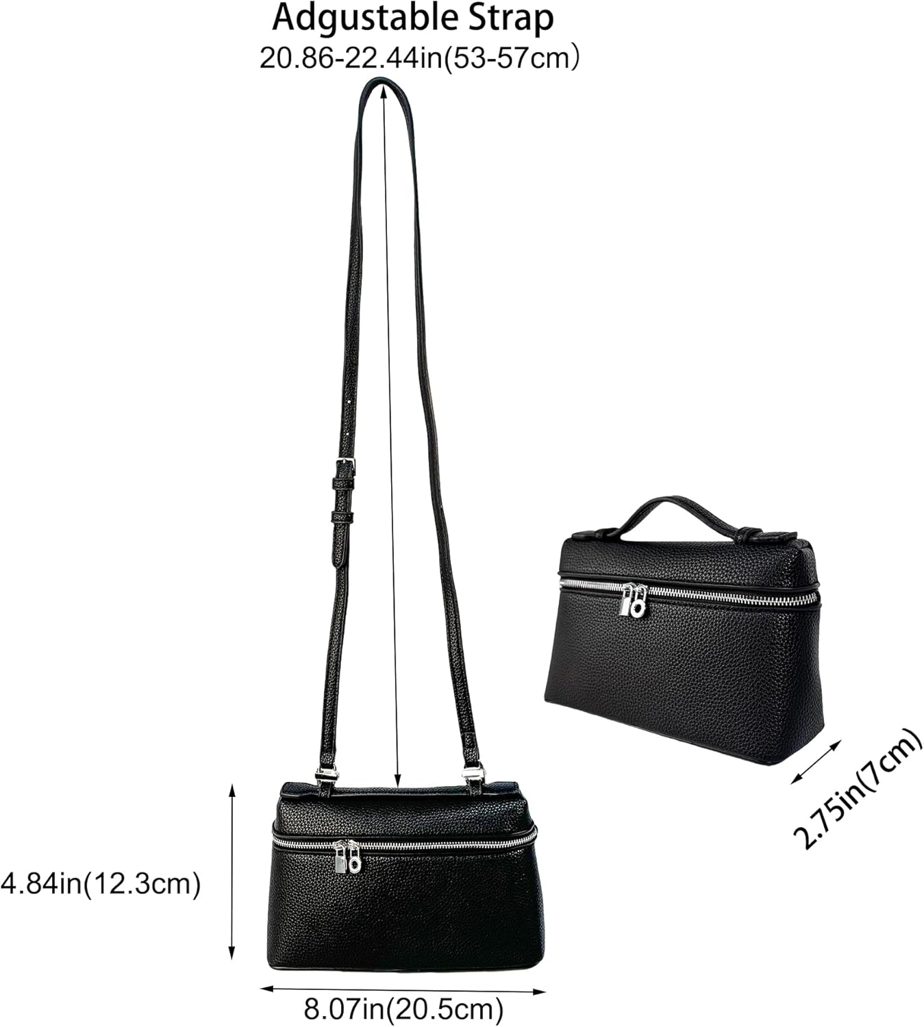 Eiyye Mini Crossbody Bag for Women Leather Box Purse with Top Handle Small Shoulder Bag - Image 4