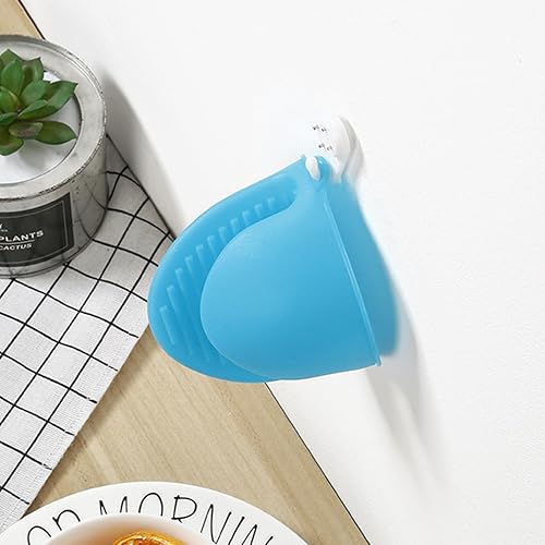 Miniatura 10 de Manoplas de horno de silicona con forma de tiburón de dibujos animados, agarres de pellizco