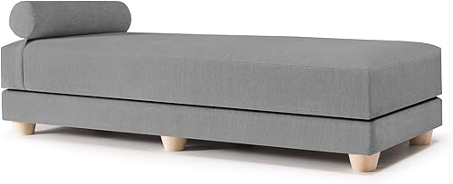 Miniatura 8 de Jaxx Alon Daybed - Diván Cama Plegable con Colchón de Espuma Viscoelástica Premium Tamaño Queen - Hecho en EE.UU., Gris Chenille-gris,Rojo