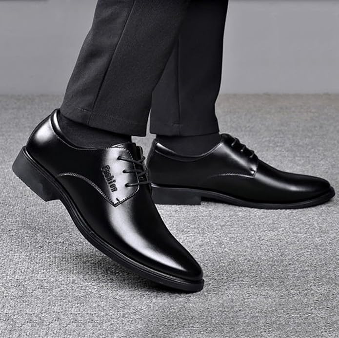 Business Schuhe Herren Anzug Schuhe Dunkelblau Anzugschuhe Ohne