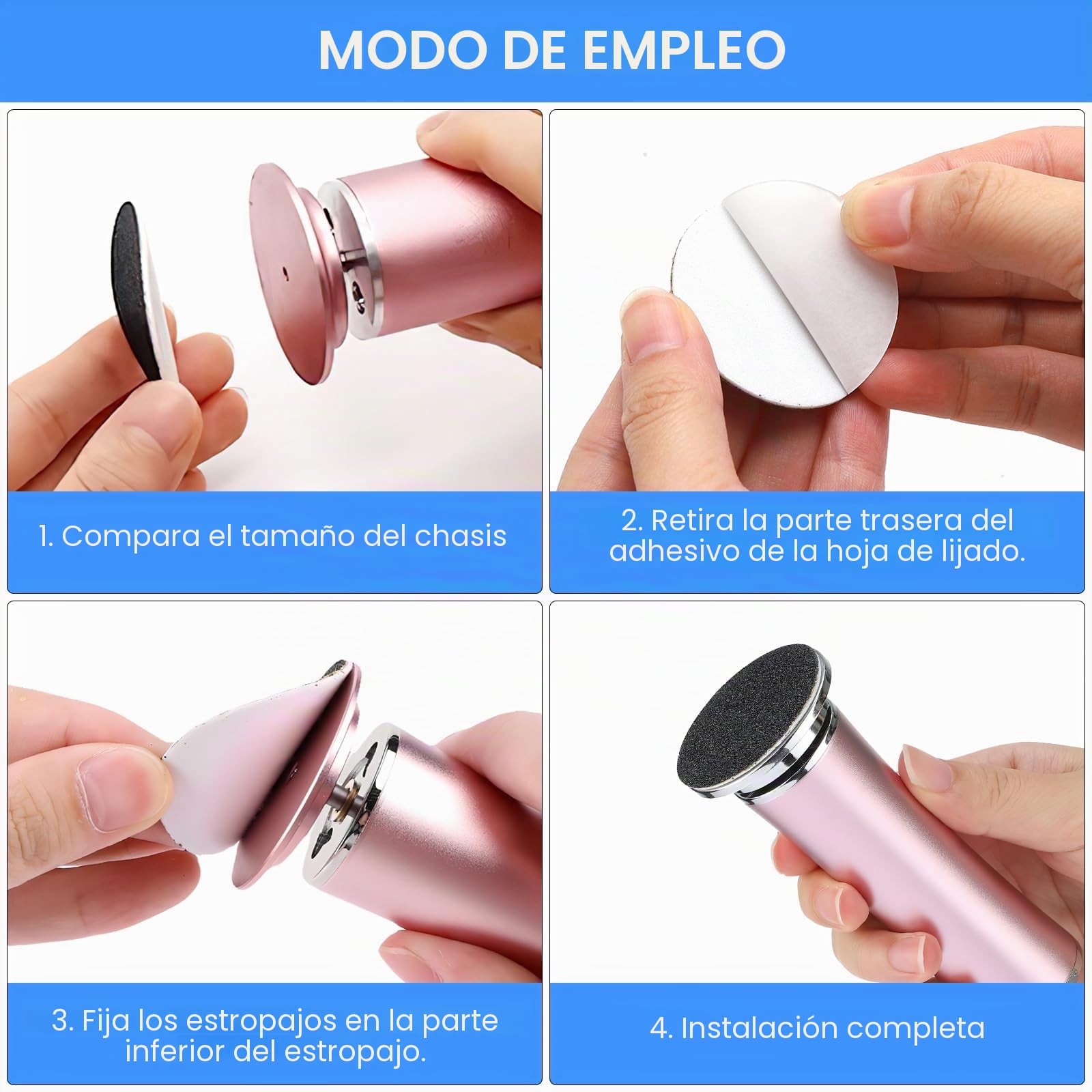 120 Discos Abrasivos Pies, Repuestos Papeles De Lija Pies con Grano 80 100, Recambios Papel De Lija Pies, Escofinas Para Pies Para Piel Seca, Juego de Pedicura para uso DoméStico, Salón