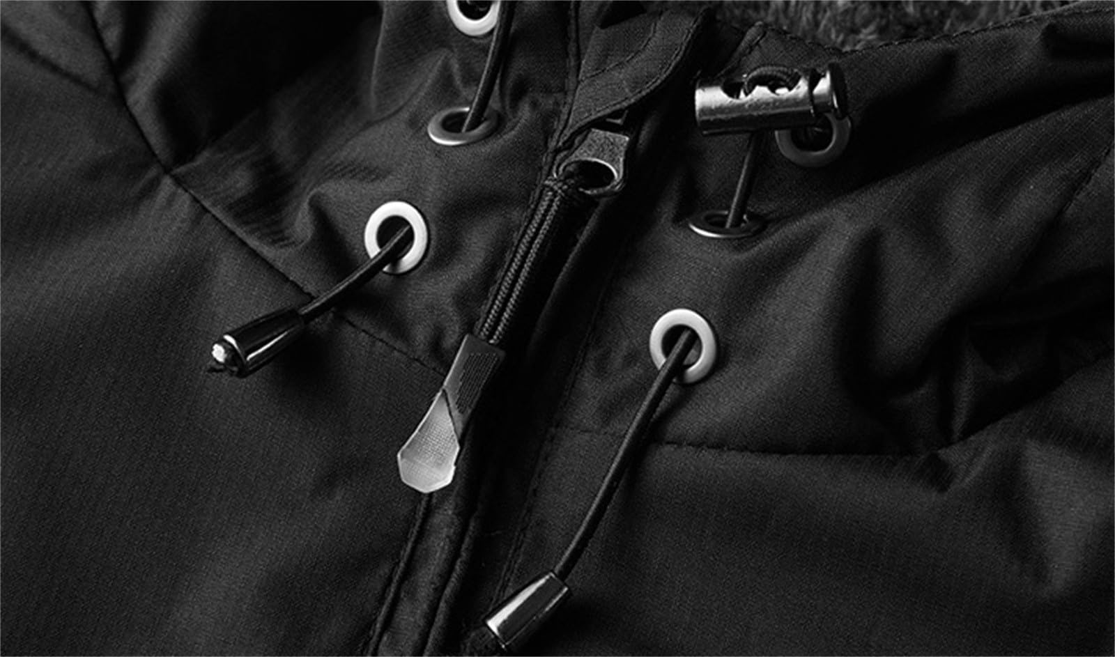 Generisch Regenjacke Herren Outdoor-Jacke Wasserdicht mit Wollfleece Gefüttert Winddichter Wintermantel Dick Warm für Wanderungen
