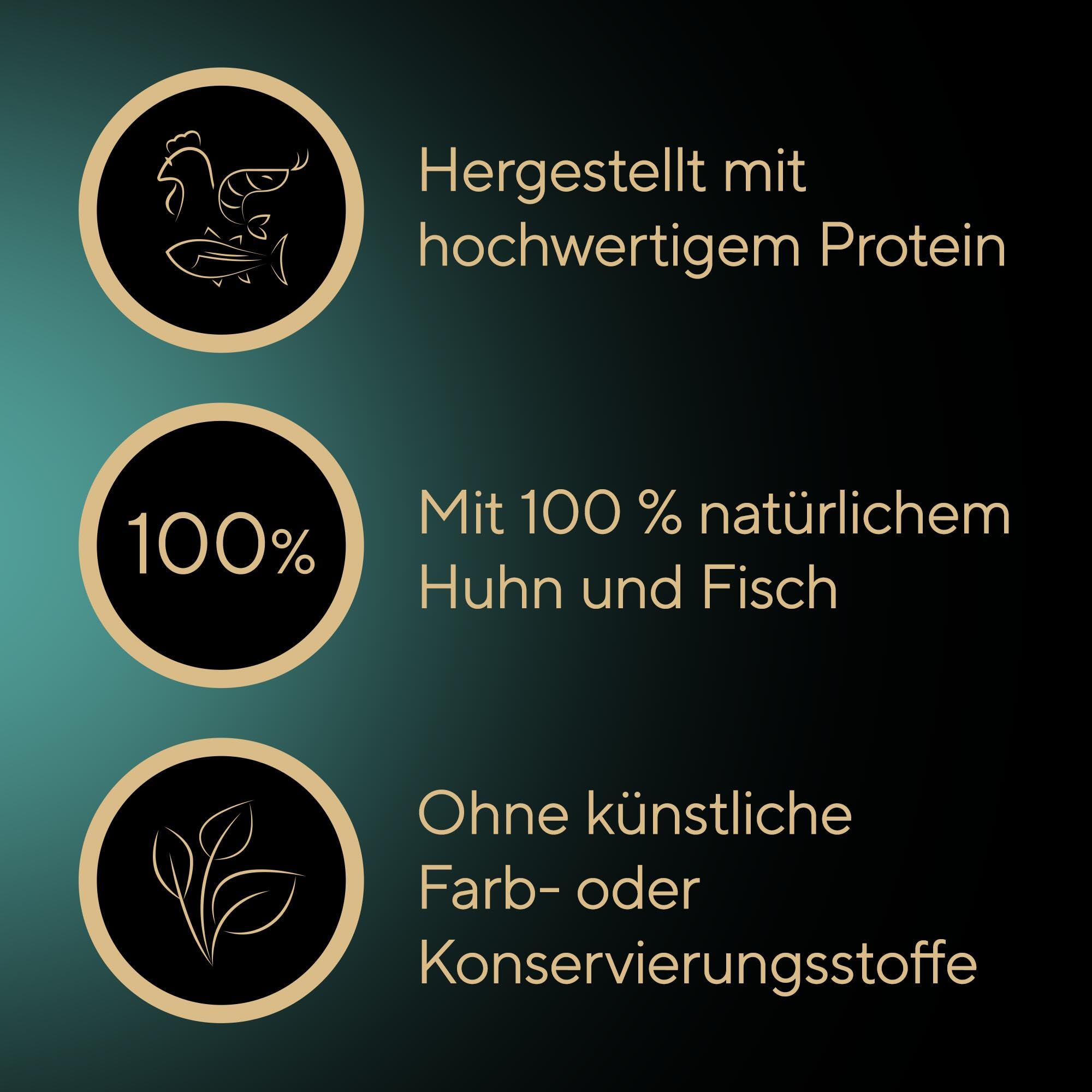 Sheba Filets Adult Katzenfutter in Sauce mit Huhn und Thunfisch, Weißfisch, Geflügel und Lachs 36 x 60 g Schale