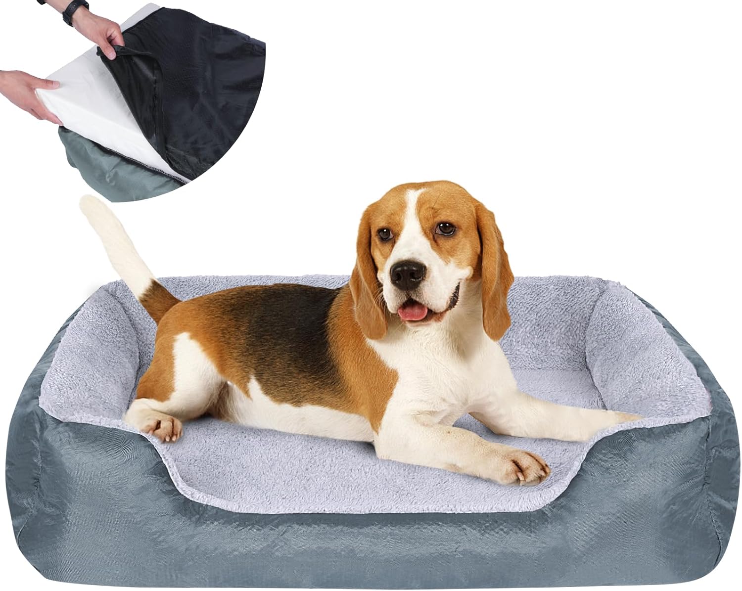 XueMi Orthopedic Dog Beds for Medium Dogs, Washable Dog