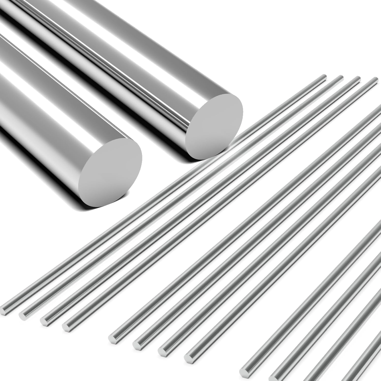 Zaymircozy 4pcs Rustproof Steel Smooth Rod 3mm OD 300mm (0.3 mtr) Long for CNC Robotics Machines DIY Projects-image-3