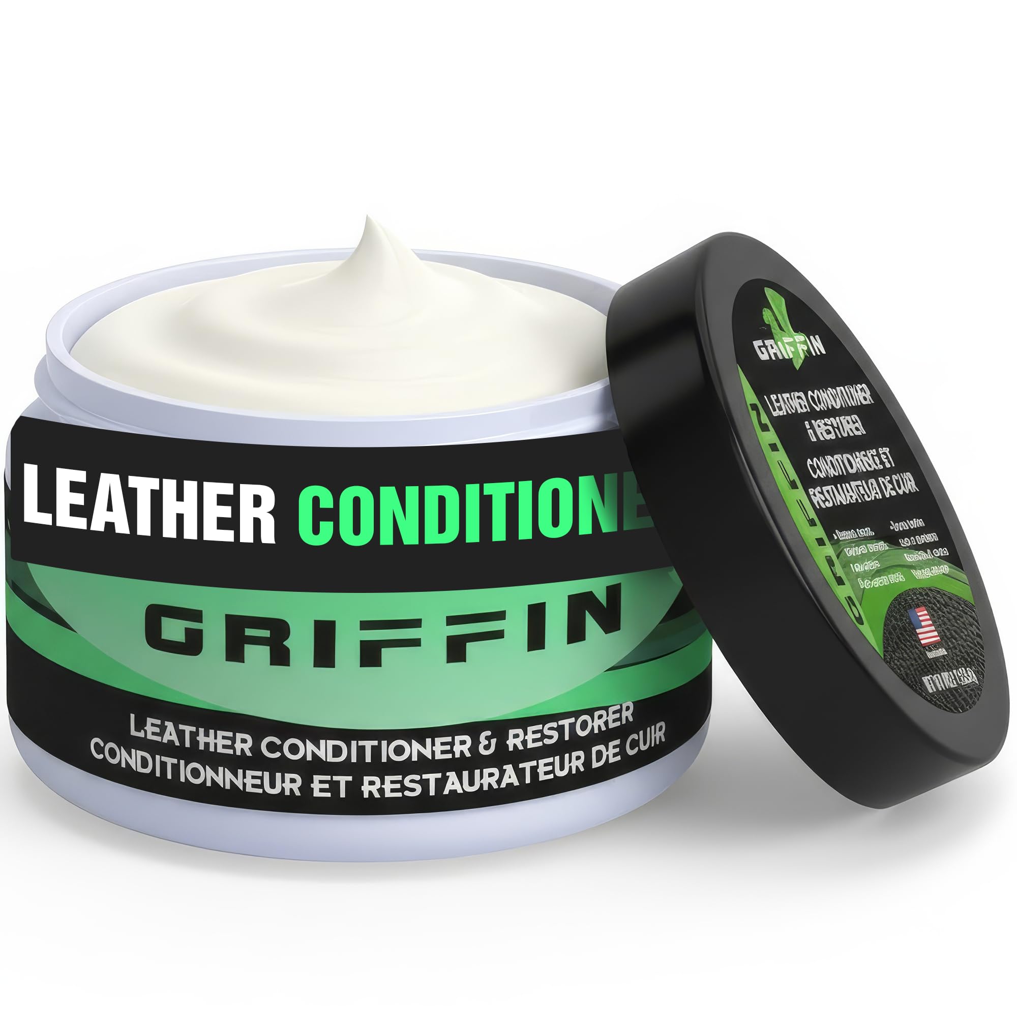 Leather Conditioner Restorer & Polish – 4 Oz – Deep Conditioning Balm for Boots, Shoes, Bags & Furniture – Better Leather Care with Natural Ingredients for Softening & Protection