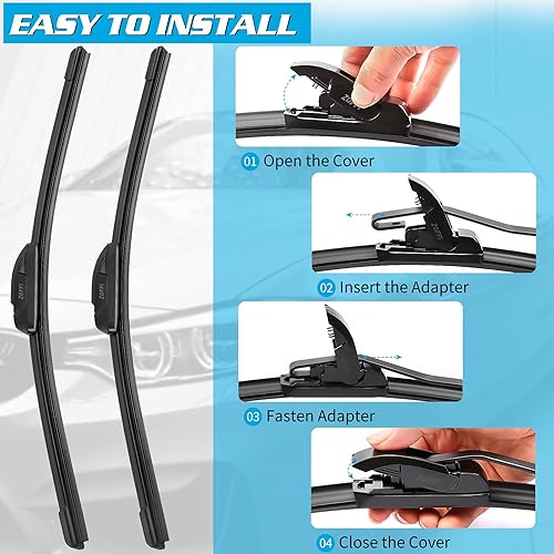 Miniatura 3 de ZOFFI Escobillas de repuesto para Toyota RAV4 2013-2018, 26 + 16 pulgadas, con gancho UJ para todas las estaciones, repuesto de equipo original