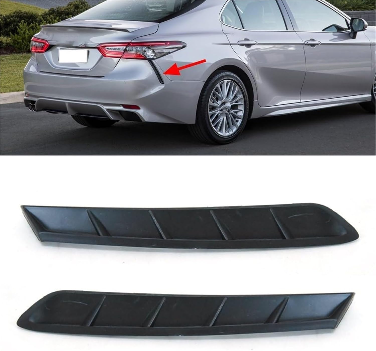 車体スポイラー と互換性のあるトヨタ と互換性のあるカムリ SE/XSE 2018-2021用 リアサイドバンパーブラケットエクステ