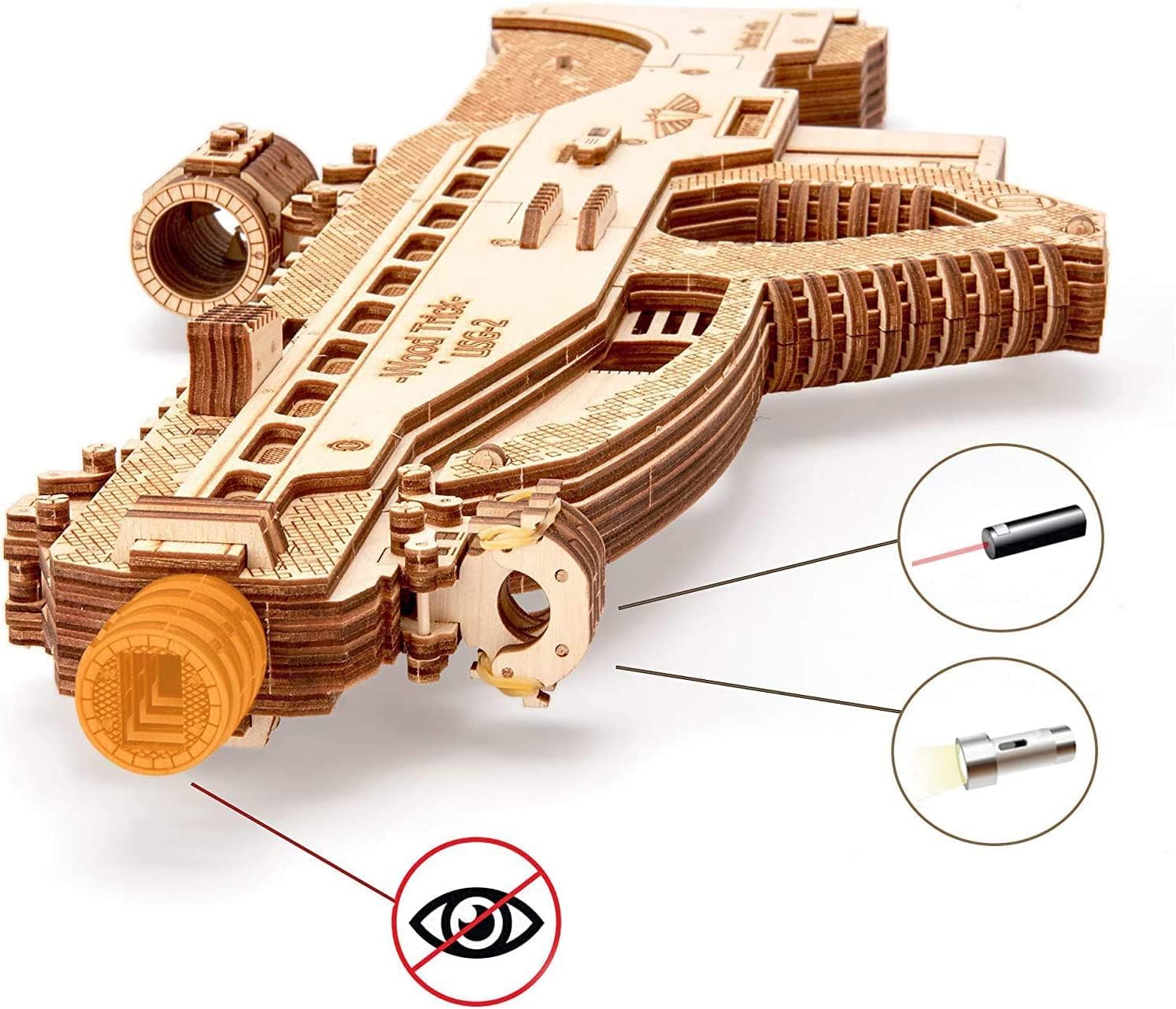 Wood Trick Assault Gun Wooden Model Kit for Adults to Build - 3D Wooden Puzzle Mechanical Model