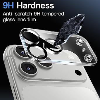 JETech Camera Lens Protector for iPhone 17 Pro, Clear, 3-Pack