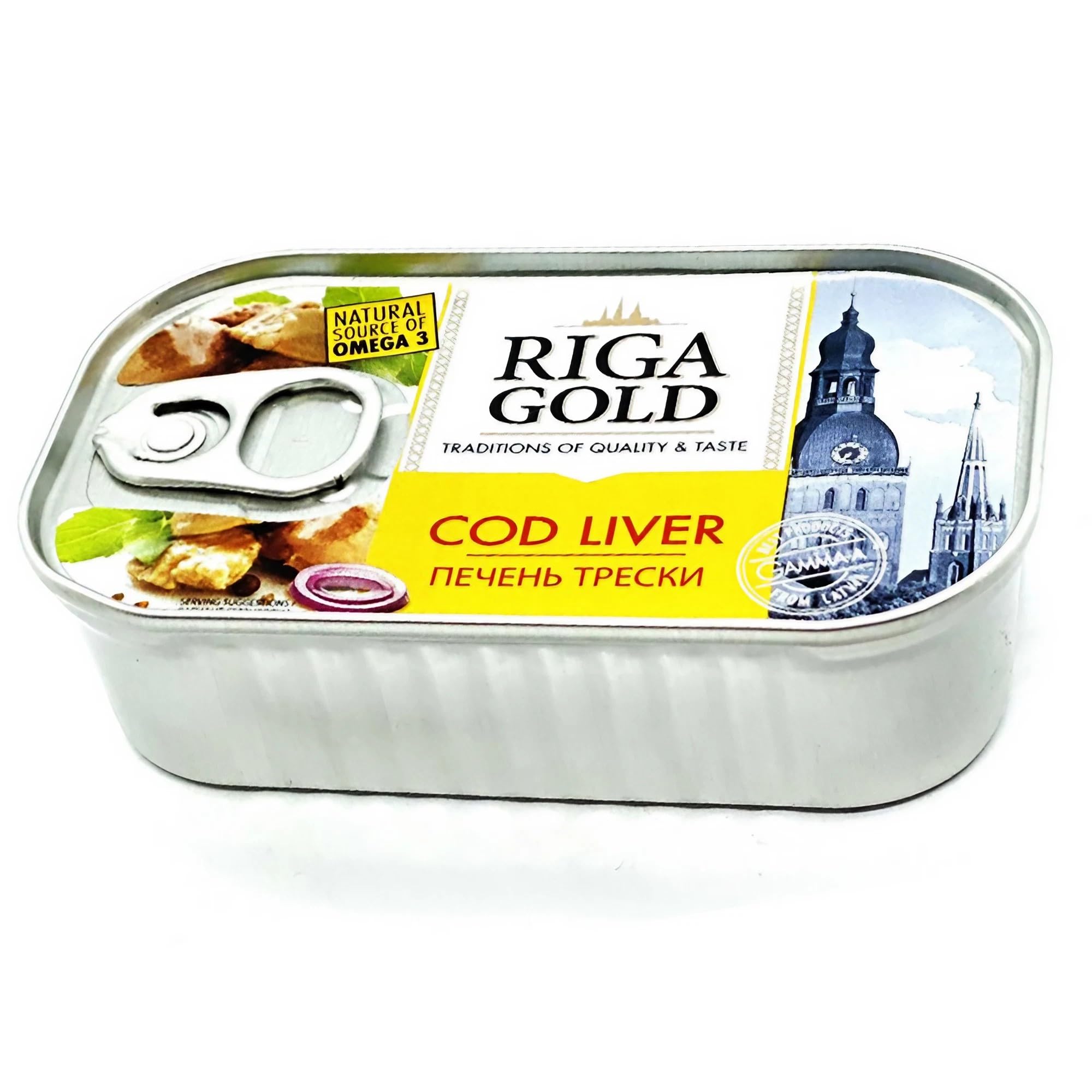 Hígado de bacalao Riga Gold 12 unidades (12 x 121 g)