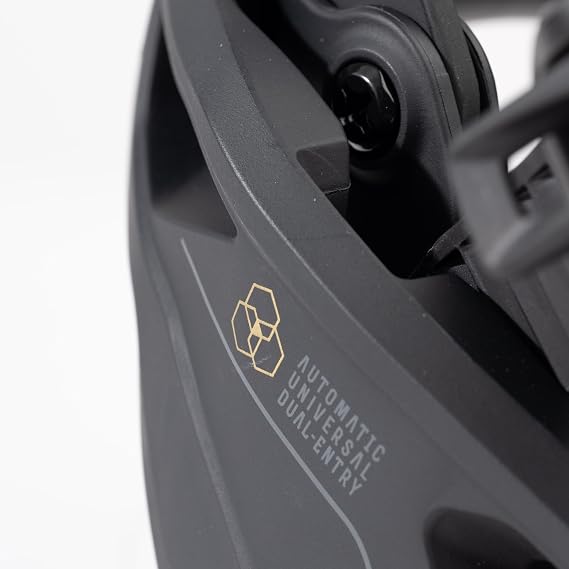Nidecker Supermatic Carbon Snowboard First Universal, Dual-Entry, Automatic Binding - Comfortable and Reliable as a Regular Two-Strap Binding - Genuine Game Changer with its Drop in tech