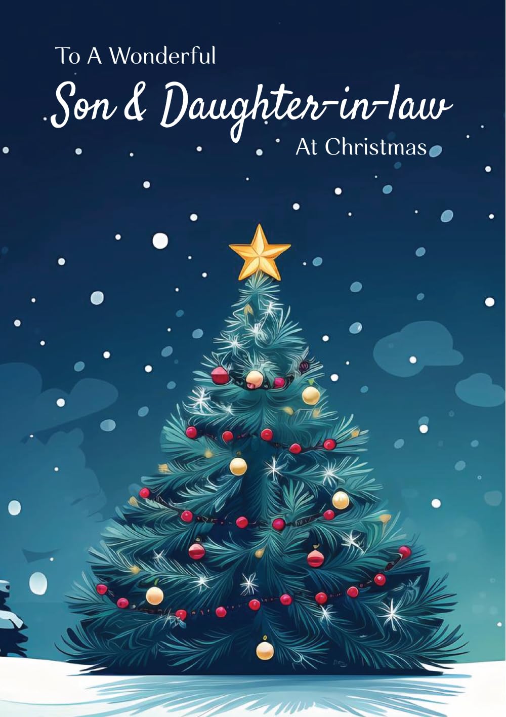 Papa Prints® Son and Daughter in Law Christmas Card Christmas Cards (130 x 180 mm) Son and Daughter in Law Christmas Cards with Envelopes