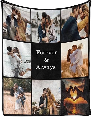 Miniatura 3 de D-Story Manta personalizada con 8 imágenes, para el Día del Padre, para papá o mamá, manta personalizada con fotos para bebé, madre, amigos, perro,