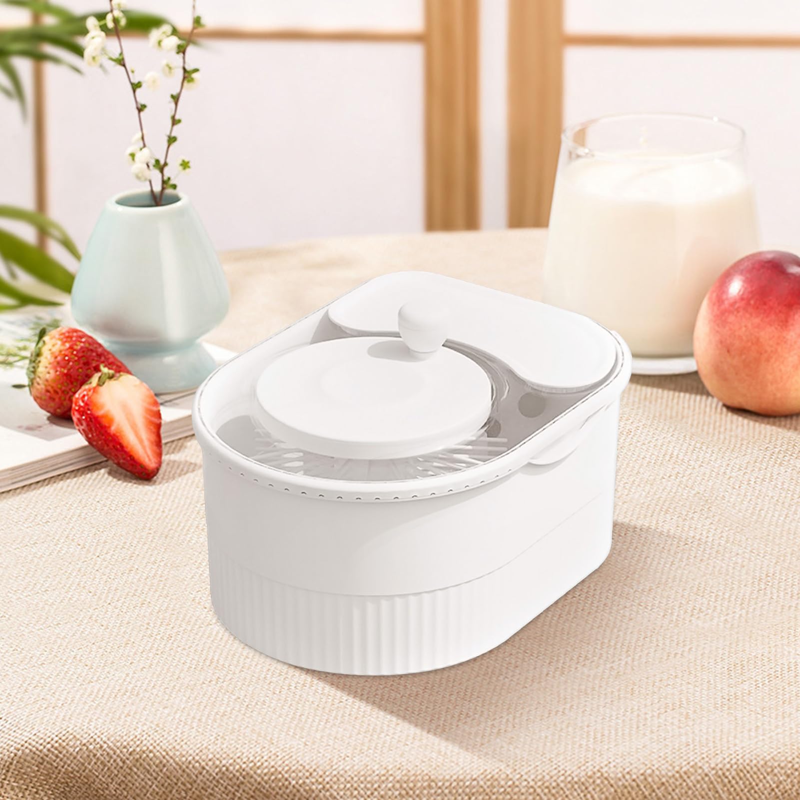Centrifugadora Limpiadora De Verduras Y Frutas Para Cocina Tapa giratoria | De Frutas Con Tapa Para Tomate Patata Pimiento Pepino Zanahoria Lechuga Uvas Cerezas Ensalada Piña