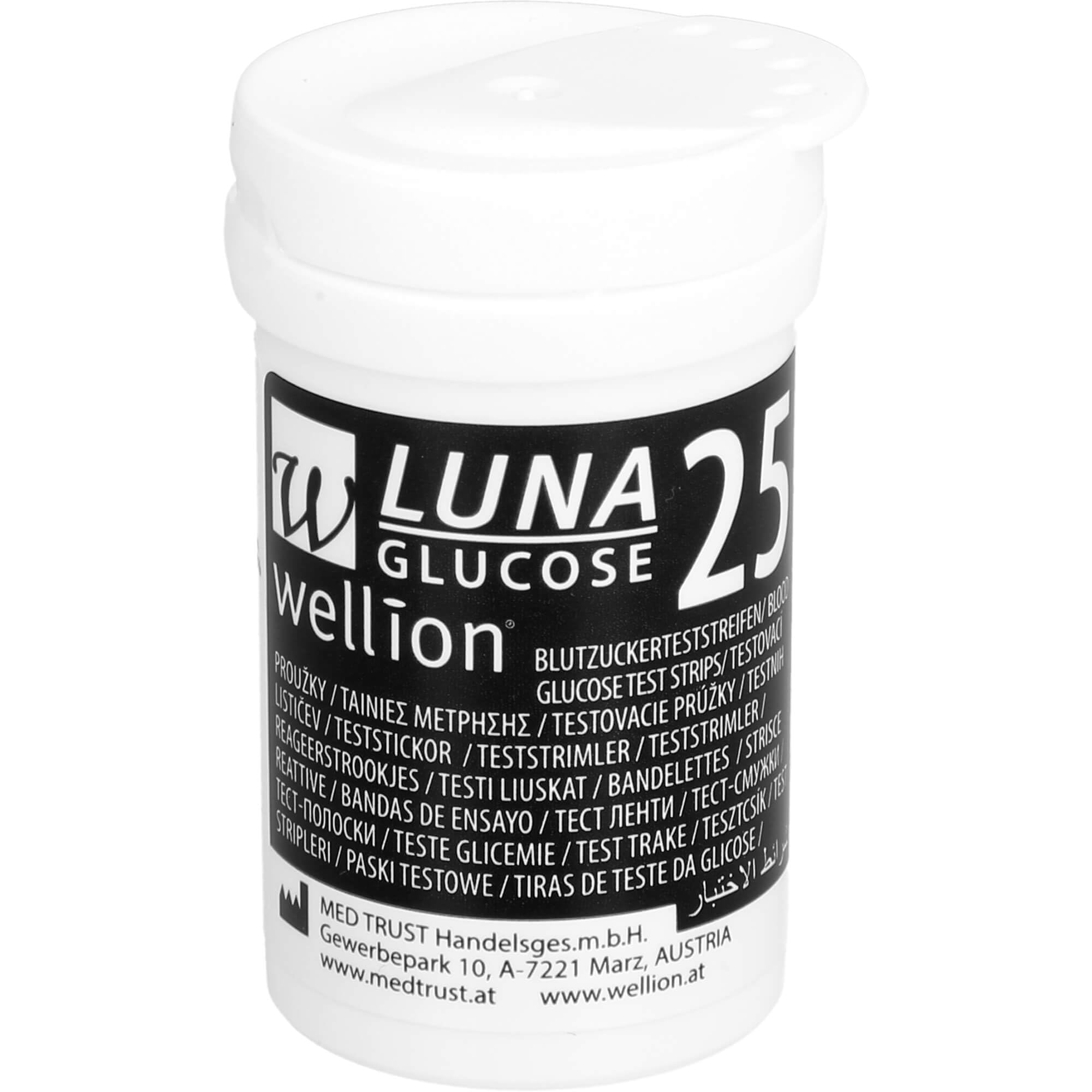 Med Trust Dispositivo Medicale Wellion Luna Glicemia, Strisce, Multicolore, 50 Unità