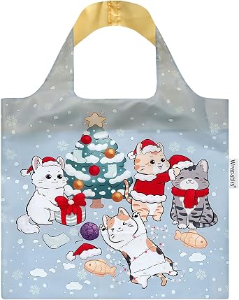 Wrapables Christmas Holiday AllyBag Collection Reusable Shopping Bag