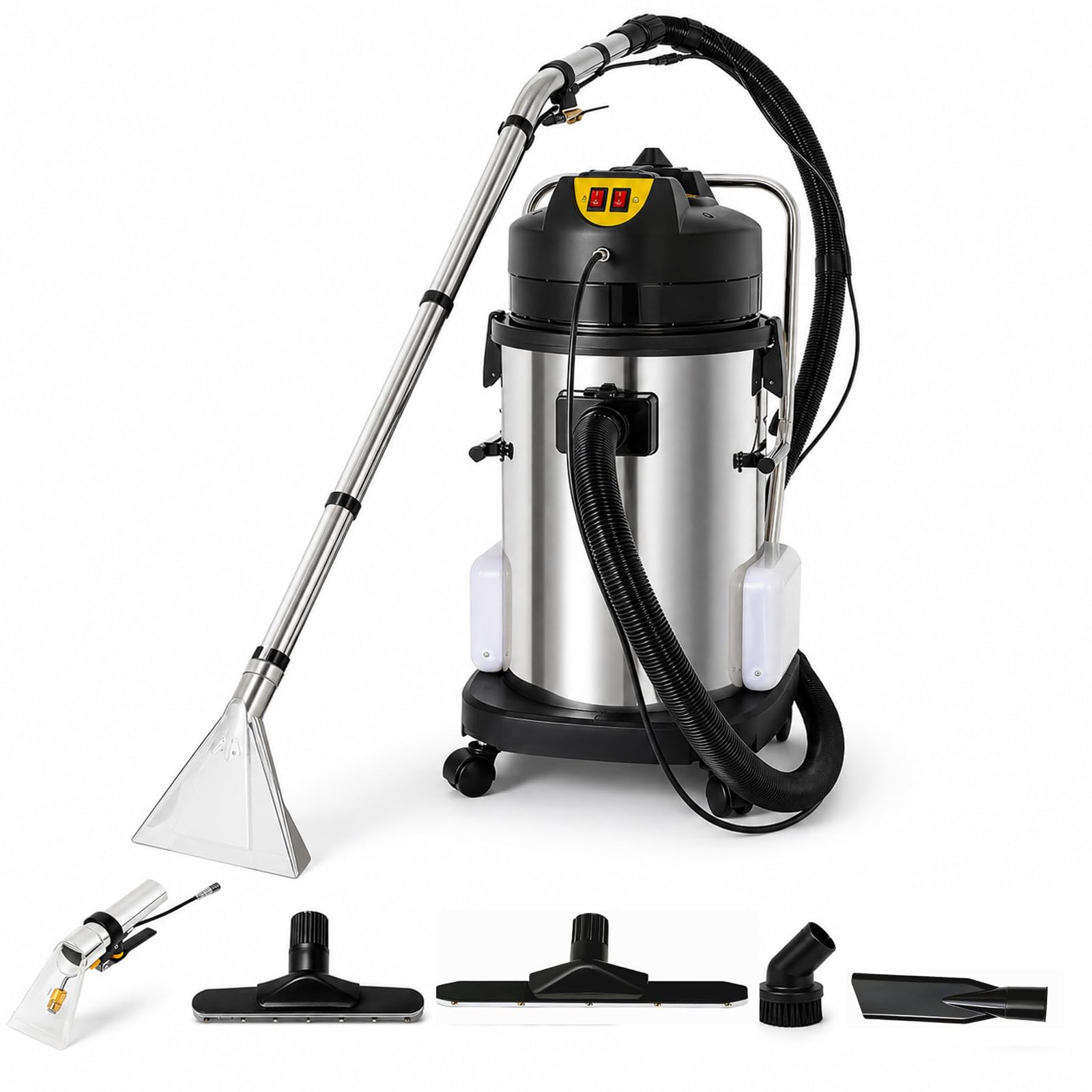 Limpiador Tapicerías Alfombras 40L Aspirador Agua 40L | Aspiración estable para extraer agua, suciedad y restos de detergente de alfombras y moquetas.