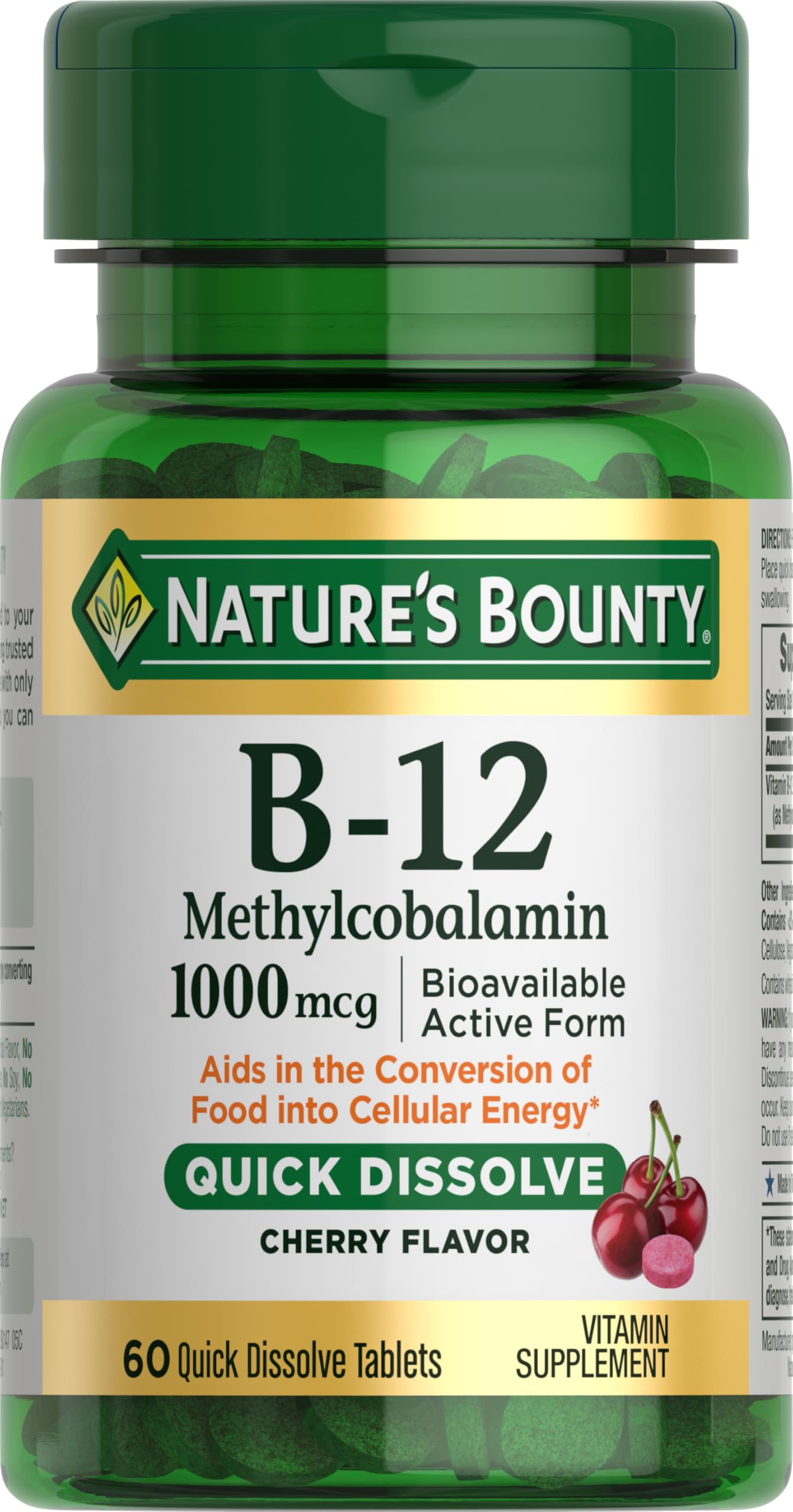Nature's Bounty Vitamin B12, 60 Count 60 Count (Pack of 1)